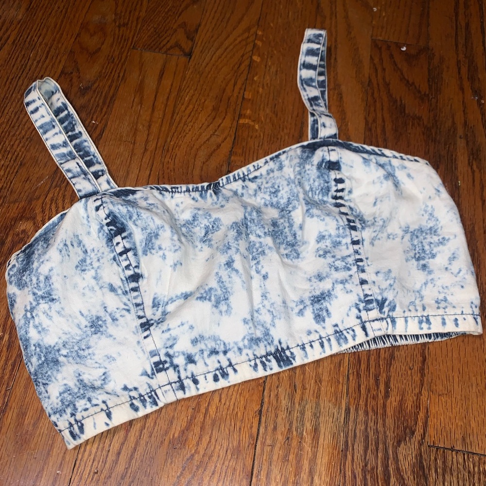 RARE Urban Outfitters ASO Ariana Grande Denim Crop Top 🤍💙